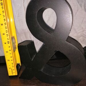 Bookend Black Ampersand Decor